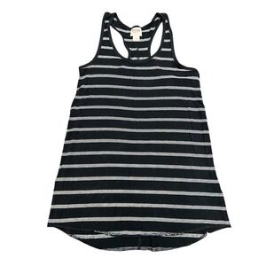 Women's Racerback Mossimo Black & White Stripped Tank‎ Top